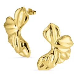 Wasserfester Blumen Ohrringe in vergoldetem Edelstahl - OCEANA