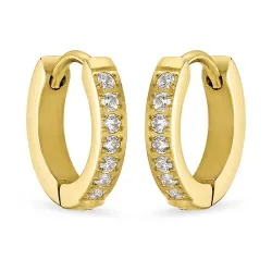 Wasserfester 15 mm Zirkon Kreole in vergoldetem Stahl - OCEANA