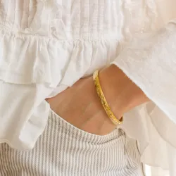 Wasserfest Armband aus vergoldetem Stahl - OCEANA