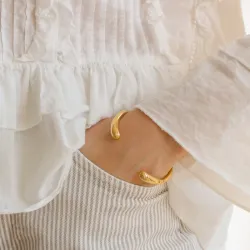 Wasserfest Armband aus vergoldetem Stahl - OCEANA