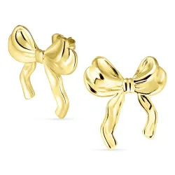 Wasserfester Schleife Ohrringe in vergoldetem Edelstahl - OCEANA