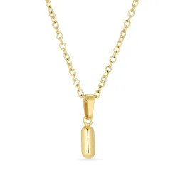 Wasserfest buchstab i Halskette aus vergoldetem Stahl - OCEANA