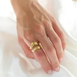 Wasserfest Ring aus vergoldetem Stahl - OCEANA