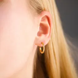 15 mm Wasserfester Halbkreolen in vergoldetem Edelstahl - OCEANA