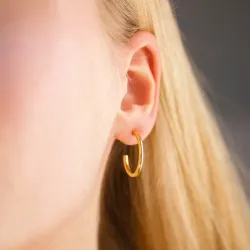 20 mm Wasserfester Halbkreolen in vergoldetem Edelstahl - OCEANA