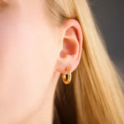 15 mm Wasserfester Halbkreolen in vergoldetem Edelstahl - OCEANA