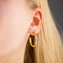 27 mm Wasserfester Halbkreolen in vergoldetem Edelstahl - OCEANA