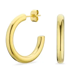 27 mm Wasserfester Halbkreolen in vergoldetem Edelstahl - OCEANA