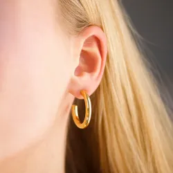 27 mm Wasserfester Halbkreolen in vergoldetem Edelstahl - OCEANA