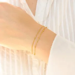 Wasserfest Armband aus vergoldetem Edelstahl  x 3,0 mm  - OCEANA