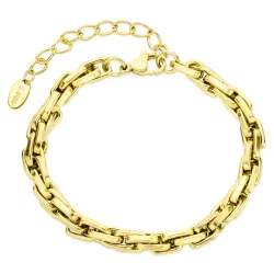 Wasserfest Armband aus vergoldetem Edelstahl 16 cm + 5 cm x 5,5 mm  - OCEANA