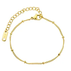 Wasserfest Armband aus vergoldetem Edelstahl 15 cm + 5 cm x 2,2 mm  - OCEANA