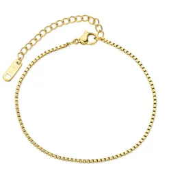 Wasserfest Armband aus vergoldetem Edelstahl 17 cm + 5 cm x 1,7 mm  - OCEANA