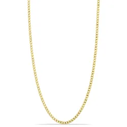 Wasserfest Panzerkette aus vergoldetem Edelstahl 41 + 5 cm x 2,6 mm  - OCEANA
