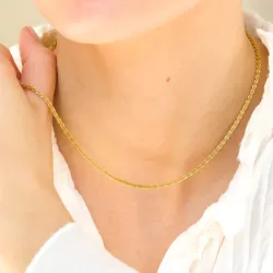 Wasserfest Halskette aus vergoldetem Edelstahl 38 + 5 cm x 2 mm  - OCEANA