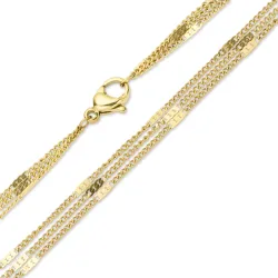 Wasserfest Halskette aus vergoldetem Edelstahl 41 cm x 3 mm  - OCEANA