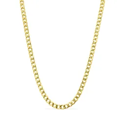 Wasserfest Panzerhalskette aus vergoldetem Edelstahl 50 cm x 6 mm  - OCEANA