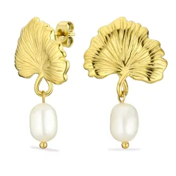 Wasserfester Ohrringe in vergoldetem Stahl - OCEANA