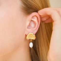 Wasserfester Ohrringe in vergoldetem Stahl - OCEANA