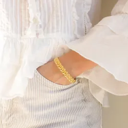 Wasserfest Armreif aus vergoldetem Stahl - OCEANA