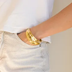 Wasserfest Armreif aus vergoldetem Stahl - OCEANA