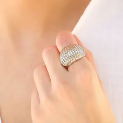 Wasserfest Ring aus Stahl - OCEANA