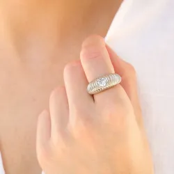 Wasserfest Herz Ring aus Stahl - OCEANA