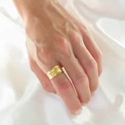 Wasserfest Ring aus vergoldetem Edelstahl - OCEANA