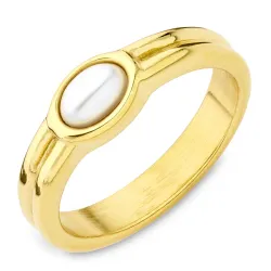 Wasserfest Ring aus vergoldetem Edelstahl - OCEANA