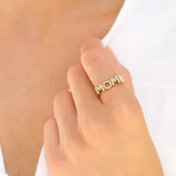 Wasserfest justierbar Ring aus vergoldetem Edelstahl - OCEANA