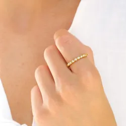 Wasserfest Zirkon Ring aus vergoldetem Edelstahl - OCEANA