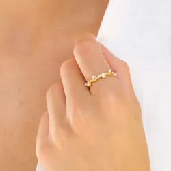 Wasserfest Perle Ring aus vergoldetem Edelstahl - OCEANA