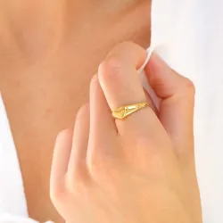 Wasserfest Ring aus vergoldetem Edelstahl - OCEANA