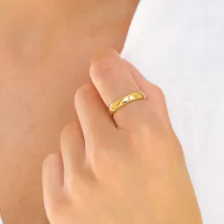 Wasserfest Ring aus vergoldetem Edelstahl - OCEANA