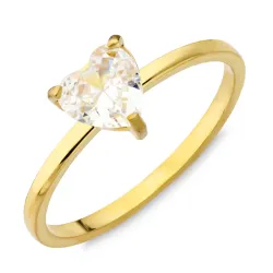 Wasserfest Herzen Ring aus vergoldetem Edelstahl - OCEANA