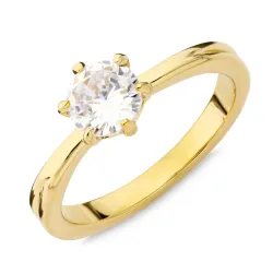 Wasserfest Solitärring aus vergoldetem Edelstahl - OCEANA