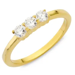 Wasserfest Zirkon Ring aus vergoldetem Edelstahl - OCEANA