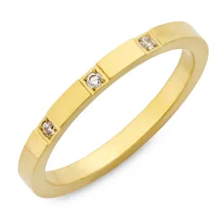 Wasserfest Zirkon Ring aus vergoldetem Edelstahl - OCEANA