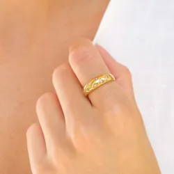 Wasserfest Stern Ring aus vergoldetem Edelstahl - OCEANA