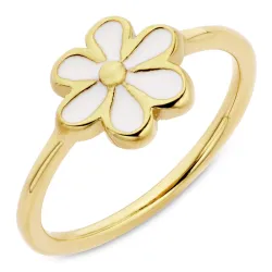 Wasserfest Blumen Ring aus vergoldetem Edelstahl - OCEANA