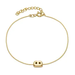 Wasserfest buchstab b Armband aus vergoldetem Stahl - OCEANA