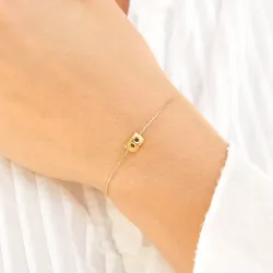 Wasserfest buchstab b Armband aus vergoldetem Stahl - OCEANA