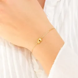 Wasserfest buchstab c Armband aus vergoldetem Stahl - OCEANA