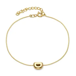 Wasserfest buchstab d Armband aus vergoldetem Stahl - OCEANA