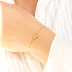 Wasserfest buchstab f Armband aus vergoldetem Stahl - OCEANA