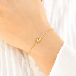Wasserfest buchstab j Armband aus vergoldetem Stahl - OCEANA
