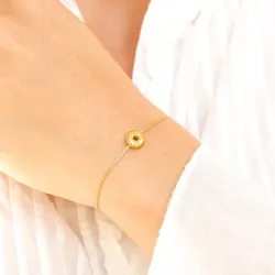 Wasserfest buchstab o Armband aus vergoldetem Stahl - OCEANA