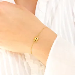 Wasserfest buchstab r Armband aus vergoldetem Stahl - OCEANA