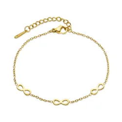Wasserfest infinity Armband aus vergoldetem Stahl - OCEANA