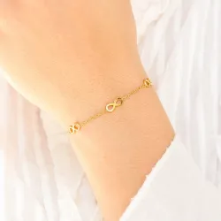 Wasserfest infinity Armband aus vergoldetem Stahl - OCEANA